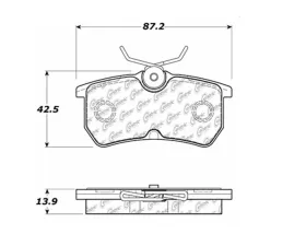StopTech Brake Pads for Honda Civic 2006-2011, Front, Red, 105.0886