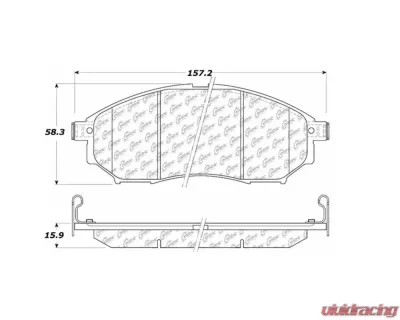 StopTech Performance Brake Pads for Subaru WRX 2002-2007, Red 105.0888 - 105.08880