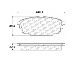 StopTech Brake Pad Set, Front, Red, for Honda Civic 2006-2011, 105.0892