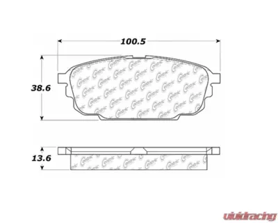 StopTech Brake Pad Set, Front, Red, for Honda Civic 2006-2011, 105.0892 - 105.08920