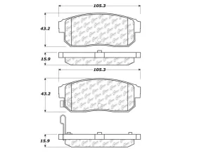 StopTech Brake Pads for Ford Mustang 2015-2023, Ceramic, Front, 105.09
