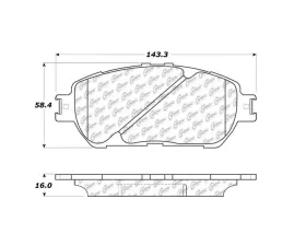 StopTech Brake Pads - Performance for Honda Civic 2006-2011, Front, 105.0906