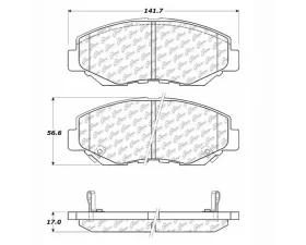 StopTech Brake Pads - Front, Ceramic, Red, Ford Mustang 2015-2023, 105.0914