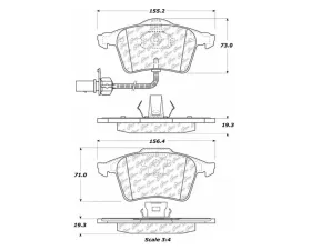 StopTech PosiQuiet Ceramic Pads Front Audi A4/A6 2002-2008 Red 105.09151
