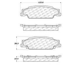 StopTech Brake Pads for Ford Mustang 2015-2023, Ceramic, Front, 105.0922