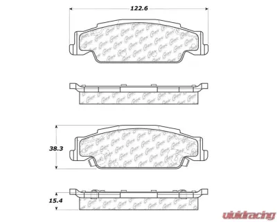 StopTech Brake Pads for Ford Mustang 2015-2023, Ceramic, Front, 105.0922 - 105.09220