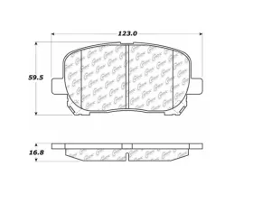 StopTech Brake Pads - Front, Ceramic, Red, Honda Civic 2006-2011, 105.0923
