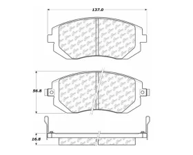 StopTech Brake Pads for Ford Mustang 2015-2023, Ceramic, Front, 105.0929