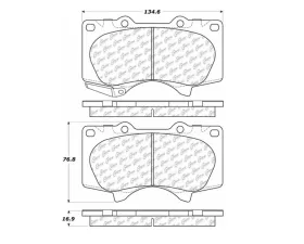 StopTech Performance Brake Pads for Ford Mustang 2015-2023, Red, 105.0976
