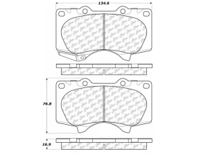 StopTech Performance Brake Pads for Ford Mustang 2015-2023, Red, 105.0976 - 105.09760 - Image 2
