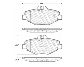 StopTech Brake Pads for Honda Civic 2006-2011, Ceramic, Front, 105.0987