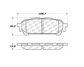 StopTech Brake Pads, Front, Ceramic, Red, for Ford Mustang 2015-2023, 105.1004