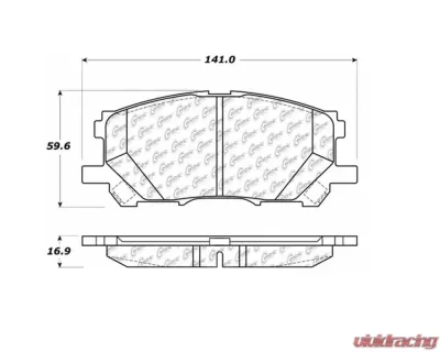 StopTech Brake Pads for Honda Civic 2006-2011, Front, Ceramic, 105.1005 - 105.10050