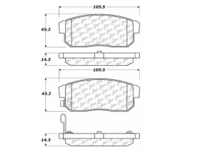 StopTech Brake Pads for Honda Civic 2006-2011, Front, Ceramic, 105.1008