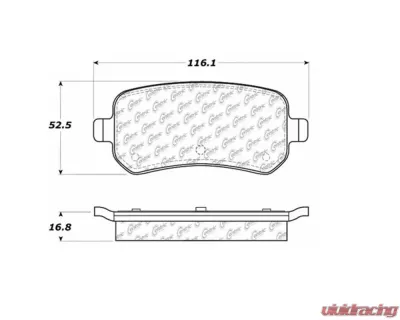 StopTech Brake Pads, Front, Ceramic, Red, Honda Civic 2016-2021, 105.1021 - 105.10210
