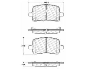 StopTech Brake Pads, Front, Ceramic, Red, Ford Mustang 2015-2023, 105.1028 - 105.10280 - Image 4