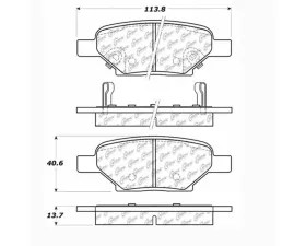 StopTech Brake Pads - Ceramic, Front, Black for Honda Civic 2016-2021 105.1033