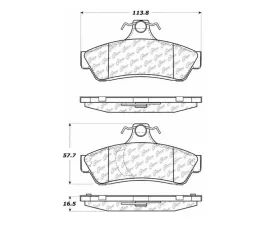 StopTech Brake Pads for Honda Civic 2006-2011, Ceramic, Front, 105.1048