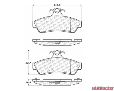 StopTech Brake Pads for Honda Civic 2006-2011, Ceramic, Front, 105.1048 - 105.10480