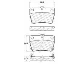StopTech Brake Pad Set - Front, Red, for Honda Civic 2006-2011 - 105.1051