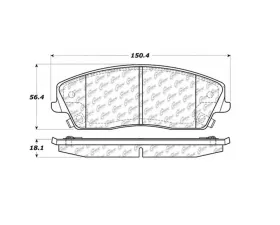 StopTech Performance Brake Pads for Honda Civic 2006-2011, Red, 105.1056