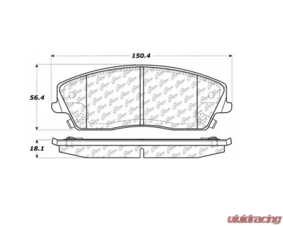 StopTech Performance Brake Pads for Honda Civic 2006-2011, Red, 105.1056 - 105.10560