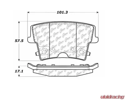 StopTech Brake Pads - Front, Ceramic, Red, Ford Mustang 2015-2023, 105.1057 - 105.10570