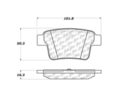 StopTech Performance Brake Pads for Honda Civic 2006-2011, Red 105.1071