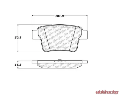 StopTech Performance Brake Pads for Honda Civic 2006-2011, Red 105.1071 - 105.10710