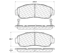 StopTech Brake Pads - Performance for Honda Civic 2006-2011, Red 105.1089