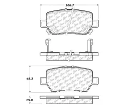 StopTech Brake Pads for Honda Civic 2006-2011, Ceramic, Front 105.109