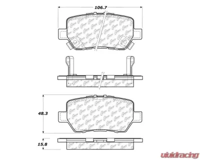 StopTech Brake Pads for Honda Civic 2006-2011, Ceramic, Front 105.109 - 105.10900