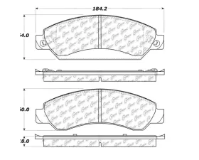 StopTech Brake Pads - Front, Performance, Red, Ford Mustang 2015-2023, 105.1092