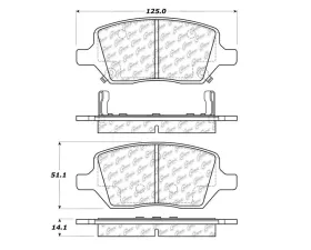 StopTech Brake Pads for Ford Mustang 2015-2023, Ceramic, Front - 105.1093