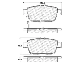 StopTech Brake Pads - High Performance, Front, Red, 2010-2015 Ford Mustang, 105.1103