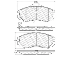 StopTech Performance Brake Pads for Ford Mustang 2015-2020, Red, 105.1104