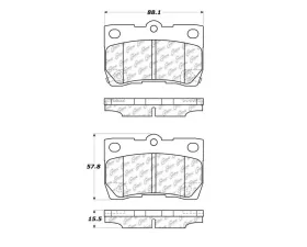 StopTech Brake Pads, Front, Red, for Honda Civic 2006-2011, 105.1113