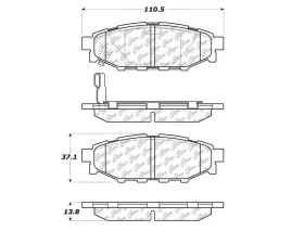 StopTech Brake Pads - Performance Upgrade for Ford Mustang 2015-2023, 105.1114