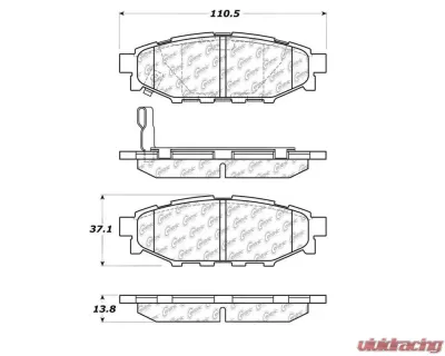 StopTech Brake Pads - Performance Upgrade for Ford Mustang 2015-2023, 105.1114 - 105.11140