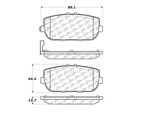StopTech Performance Brake Pads for Honda Civic 2006-2011, Red 105.118
