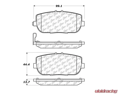 StopTech Performance Brake Pads for Honda Civic 2006-2011, Red 105.118 - 105.11800