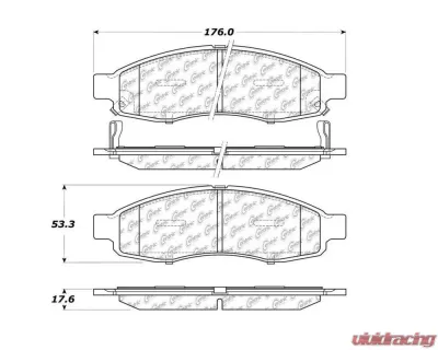 StopTech Brake Pads for Honda Civic 2006-2011, Ceramic, Front, 105.1183 - 105.11830