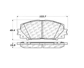StopTech PosiQuiet Ceramic Brake Pads Front, Toyota Prius 2010, 105.11841