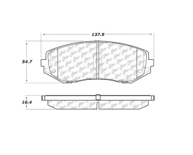 StopTech Brake Pads for Honda Civic 2006-2011, Ceramic, Front, 105.1188