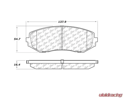 StopTech Brake Pads for Honda Civic 2006-2011, Ceramic, Front, 105.1188 - 105.11880