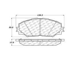 StopTech Brake Pads for Honda Civic 2006-2011, Ceramic, Front, 105.121