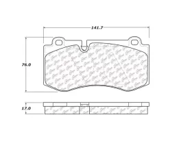 StopTech Performance Brake Pads for Ford Mustang 2015-2023, Red 105.1223