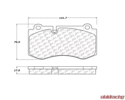 StopTech Performance Brake Pads for Ford Mustang 2015-2023, Red 105.1223 - 105.12230