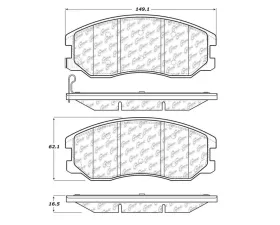 StopTech Brake Pads for Honda Civic 2006-2011, Front, Ceramic, 105.1264