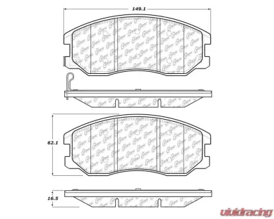 StopTech Brake Pads for Honda Civic 2006-2011, Front, Ceramic, 105.1264 - 105.12640